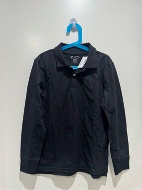 Qty:2 -Children Palace Long Sleeve Polo Shirt Uniform
- Black